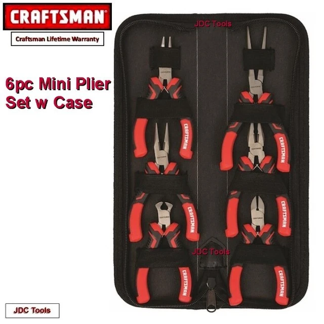 CRAFTSMAN 6 PIECE Mini Plier Set with Zipper Case 69.95 PicClick