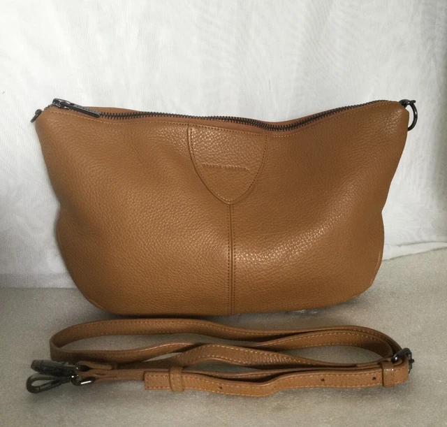 LARGE STATUS ANXIETY Tan Leather Cross Body/Shoulder Bag / Handbag $129 ...