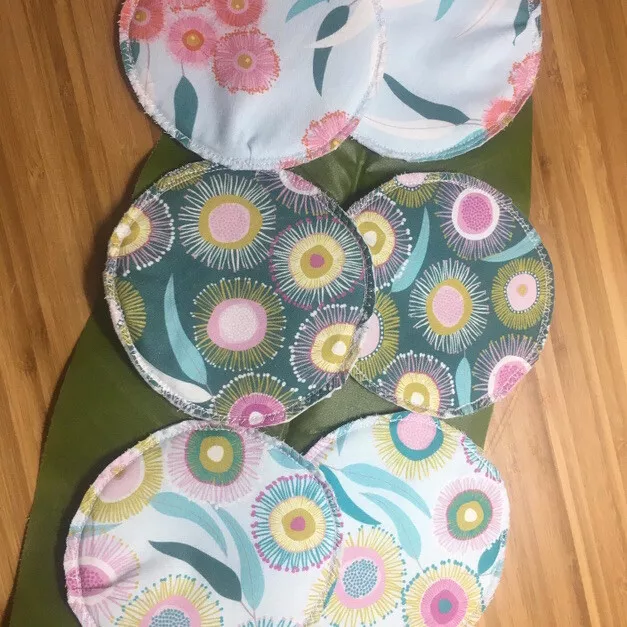 2 Pairs of handmade re-useable super absorbent breast pads / nursing pads