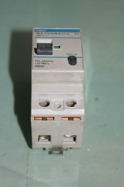 Interrupteur Différentiel 2P 40A 30mA Type A - HAGER CDA749F - 14