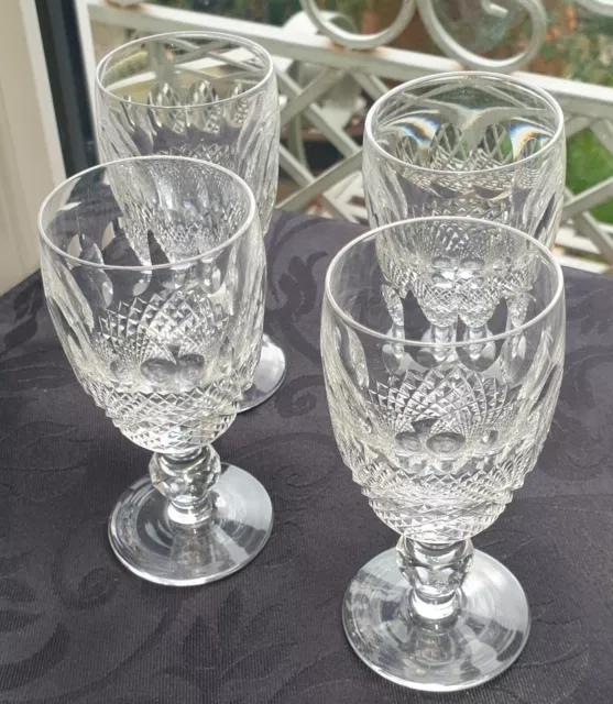 Waterford Crystal Colleen Claret Wine Glasses Set of 4 Vintage 3 Signed