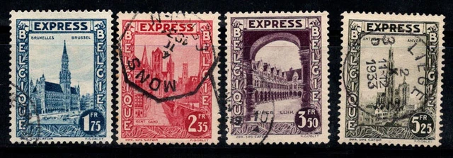 Belgique 1929 Mi. 266-269 Oblitéré 100% Monuments