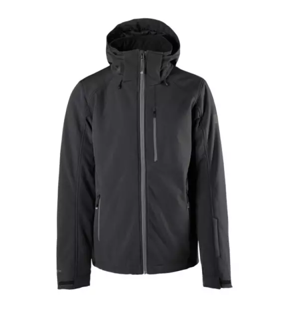 MERCEDES Herren Softshell Jacke Outdoor Jacket abnehmbare Kapuze schwarz  Gr.S-XL