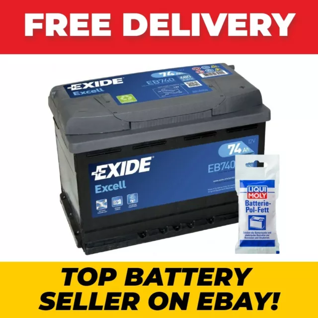 EXIDE EB454 EXCELL CAR BATTERY 45Ah 330A 044SE starter car battery £59.99 -  PicClick UK