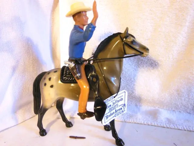 1950's Hartland Tom Jeffords 800 series 8" complete Western Rider set  + Tag #4