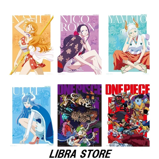 RARO ONE PIECE Kuji EX Girl's Collection Visual Art Sheet Set Completo ...