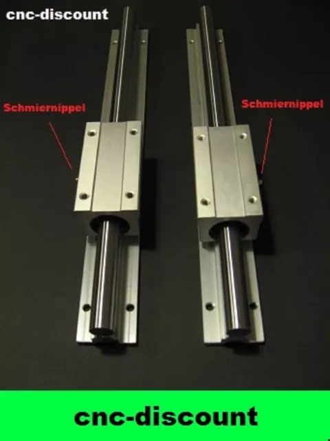 CNC Set 16x 650mm 2x lange Linearwagen Linearführung Linear Guide Rail  3D Fräse