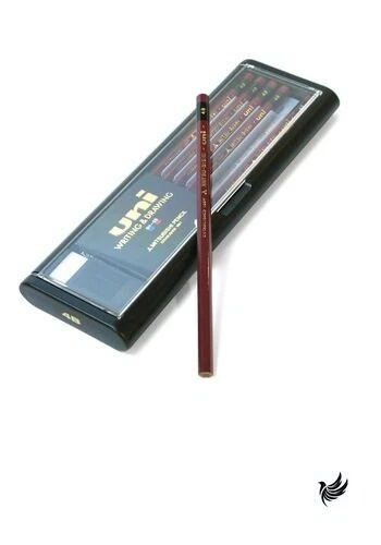 Uni-5B Bleistift Von Mitsubishi Pencil – 5B Stärke, Im 12er Pack, Mit Taschenclip, Japanische Qualität