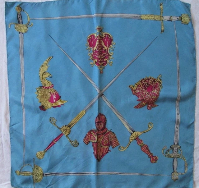 Foulard En Soie Daniel La Forêt Paris 80x80 Cm - Occasion En Très Bon état