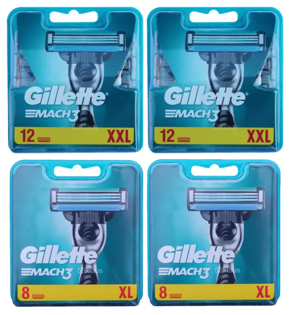 40 Gillette Mach3 Rasierklingen Ersatzklingen Klingen / 2x 8er OVP + 2x 12er Set
