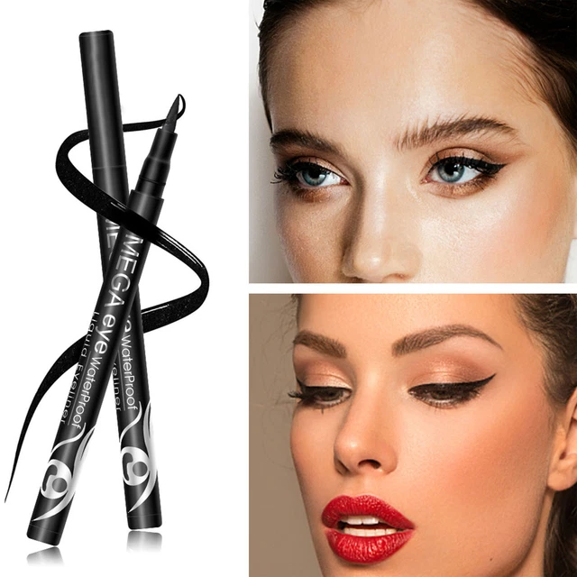 Delineador de ojos orgánico 2 mlx 1 pieza delineador de ojos de secado rápido pluma líquida en maquillaje fresco para dama