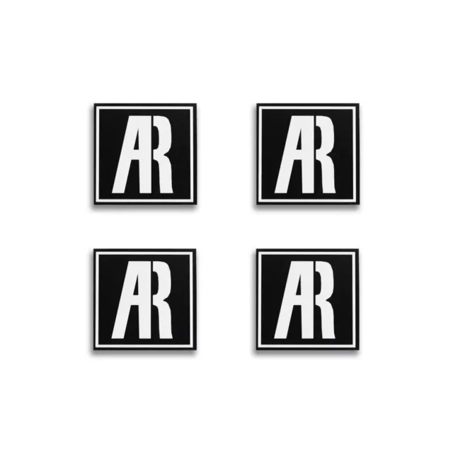 4pcs AR Acoustic Research Speaker Badge Logo Aluminum 25.4mm(1")X25.4mm(1")