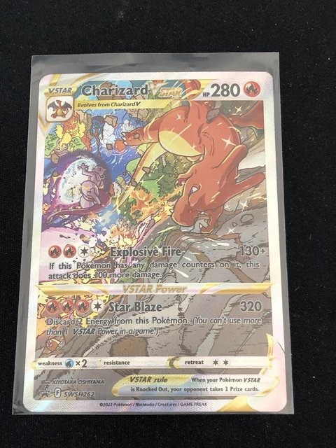Pokémon Charizard VStar SWSH262 - Black Star Promo - Art Alternatif Holo - Édition Ultra Premium Exclusive