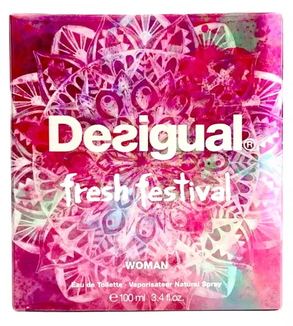 Desigual Fresh Festival for Women 3.4 oz EDT Spray NIB Sealed AUTHENTIC