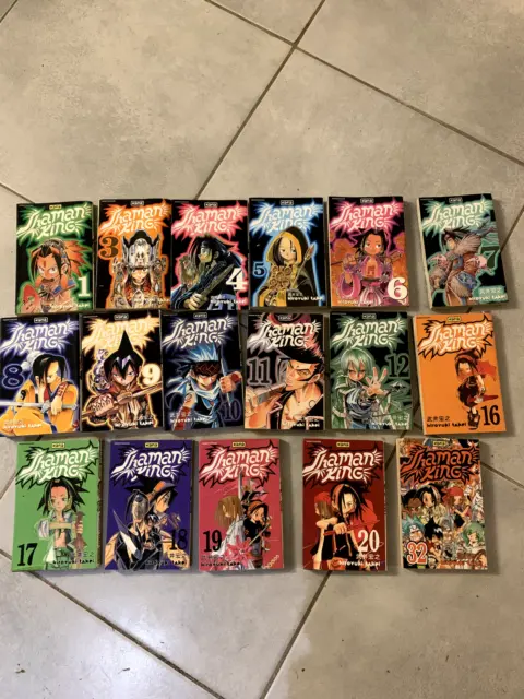 Lot de 17 mangas SHAMAN KING - Hiroyuki Takei - KANA