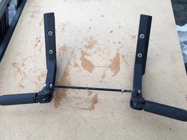 thumbnail image 2 of Black Passenger Footrest Pedals For Vespa PX 125 150 200 - Made In Italy 2 of 3