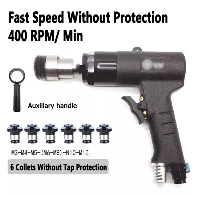 400RPM Air Drilling Gun Pneumatic Drill M3-12 Chucks Fast Speed Tapping Machine