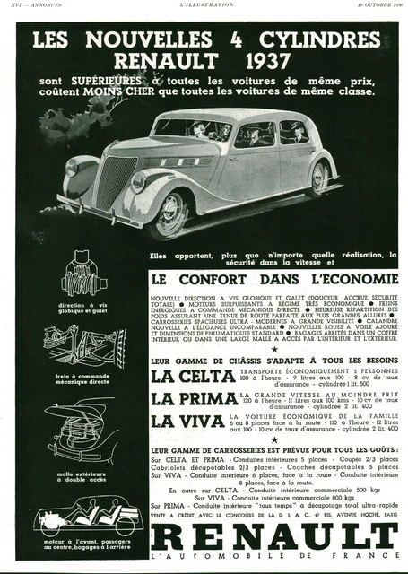 PUBLICITÉ ANCIENNE HUILES Renault 1935 issue de magazine EUR 7,50