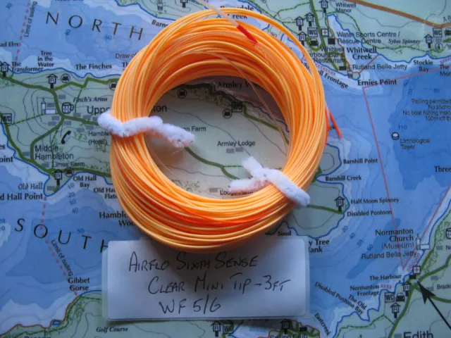 Airflo Sixth Sense WF5/6 Clear 3ft Mini Tip fly line - used once !