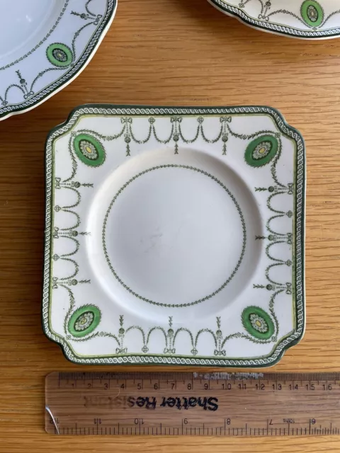 Royal Doulton - Countess Green Rim ivory base - Edwardian Tableware 2