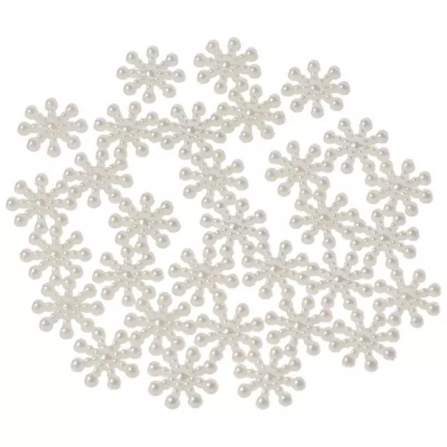 400pcs Snow Christmas Embellishment Winter Themed Beads  for Scrapbooking