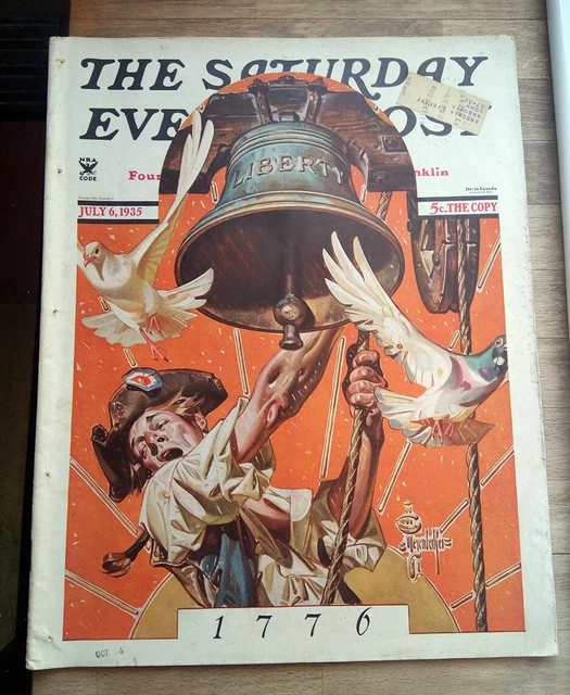 SATURDAY EVENING POST magazine 1935 JC Leyendecker cover, Coca Cola ...