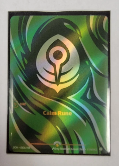 2025 LEAGUE OF Legends Riftbound English TCG Card Calm Rune OGN·042b ...
