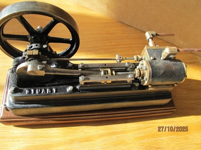 Stuart Engine Horizontal VINTAGE STUART TURNER S50 Horizontal Live Steam Mill Engine RUNS FREELY ...