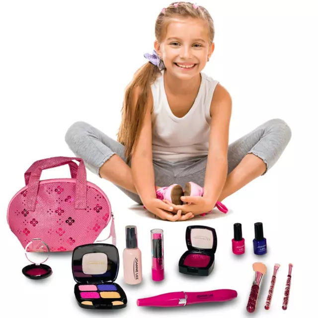 Girls Children beauty set Pretend Play Makeup Toy Cosmetic Bag 2