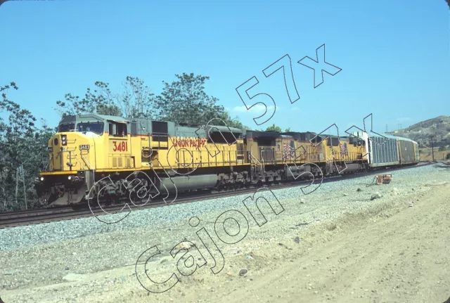 Original Slide - UP SD9043MAC 3481 & Zug bei El Casco, ca. 6/14