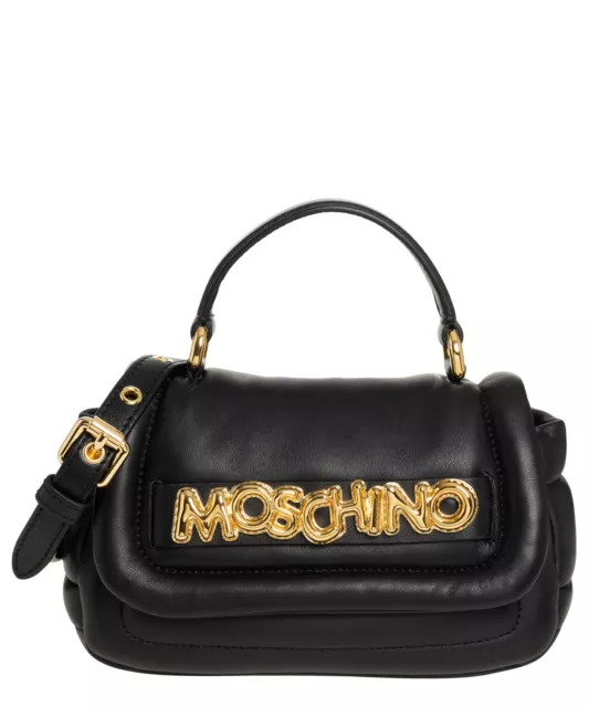 Moschino sac à main femme 3212A742680021555 cuir petit intérieur doublure Black