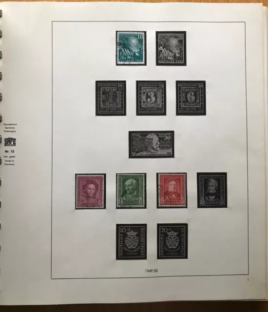Briefmarken BRD von 1949/50 bis 1971 im Safe Album aus Nachlass