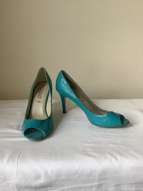 NEXT TEAL SATIN Look Stiletto Shoes Size 6 5.00 PicClick UK