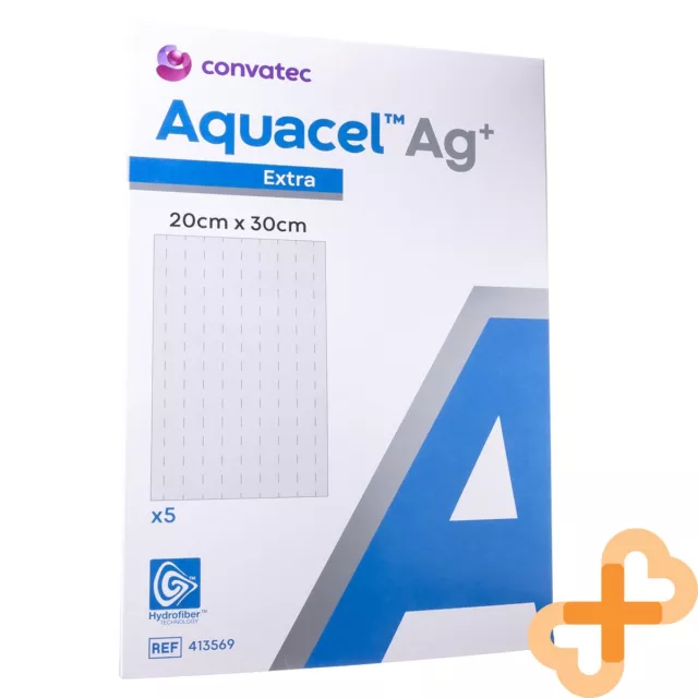 ConvaTec Aquacel Ag+ Extra Bandage Verband 20x30 CM 5 Stück Sterile