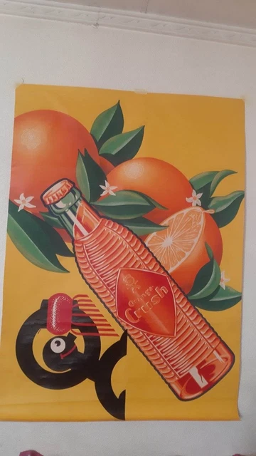 Orange crush poster 120/160 cm large Original Old vintage