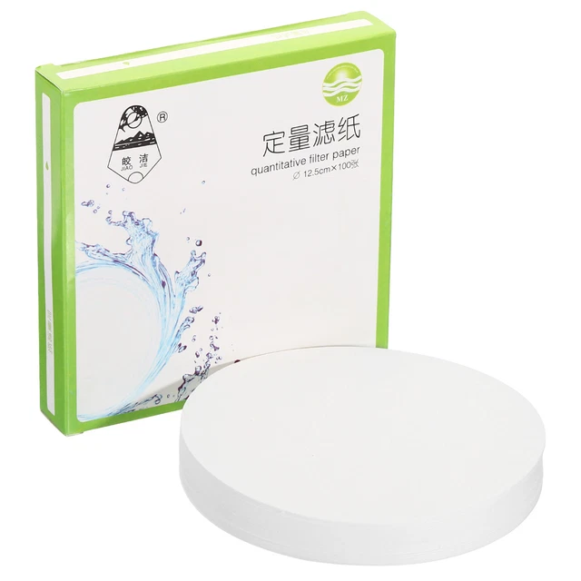 100Pcs 12.5cm Quantitative Filter Paper Circles, Fast Speed Round Lab Paper