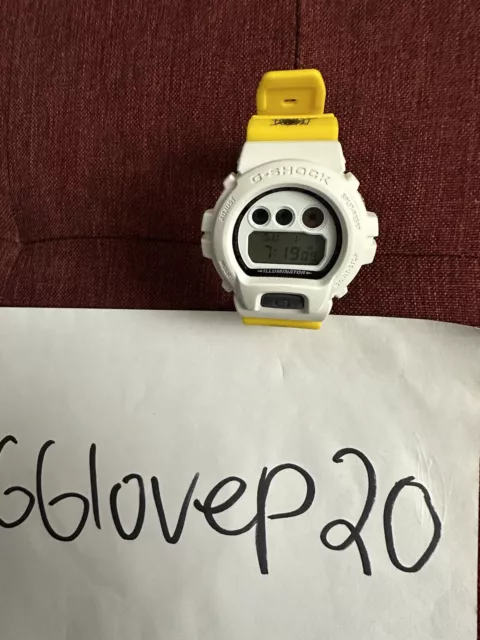 Casio G-Shock USED CUSTOM DW6900h9 DW6900h-9 DW-6900ww-7 6900 yellow gshock