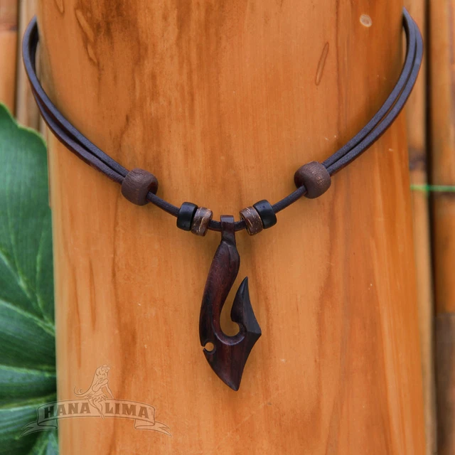 Leather surfer necklace discount