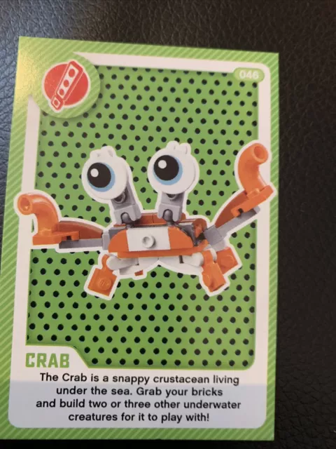 Sainsburys LEGO Create the World Cards 2020 Living Amazingly No.46 Crab