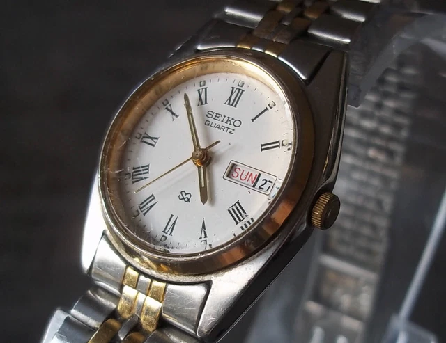 SEIKO VINTAGE TWO tone SQ women s ladies watch 3Y03 0030 Fully