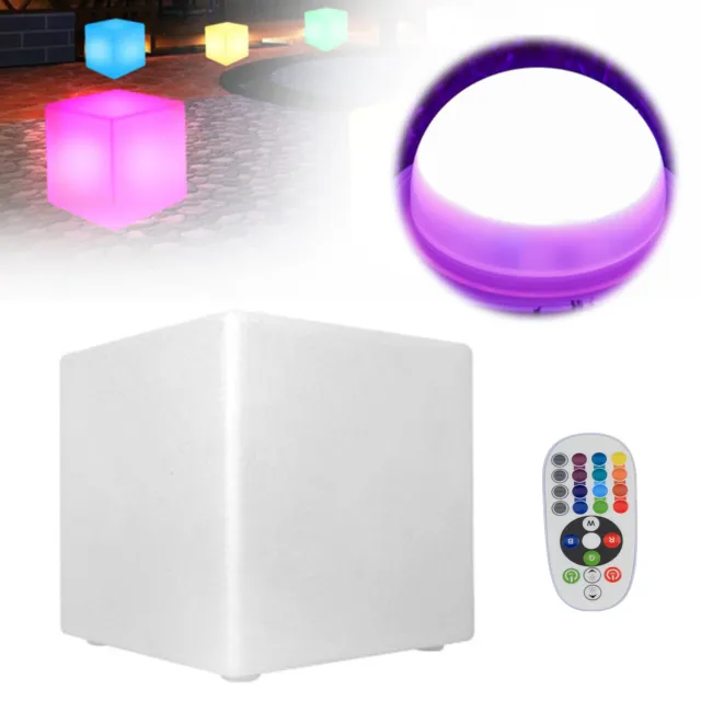 16 RGB Color Changing Cube Seat Party Club Bar Furniture LED Stool Tables Chair