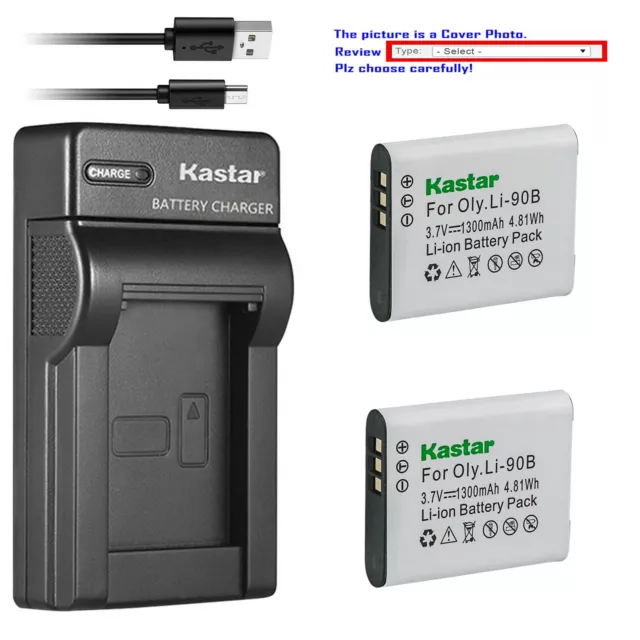 Kastar Battery Slim Charger for Ricoh DB-110 DB110 & Ricoh WG-6 Digital Camera