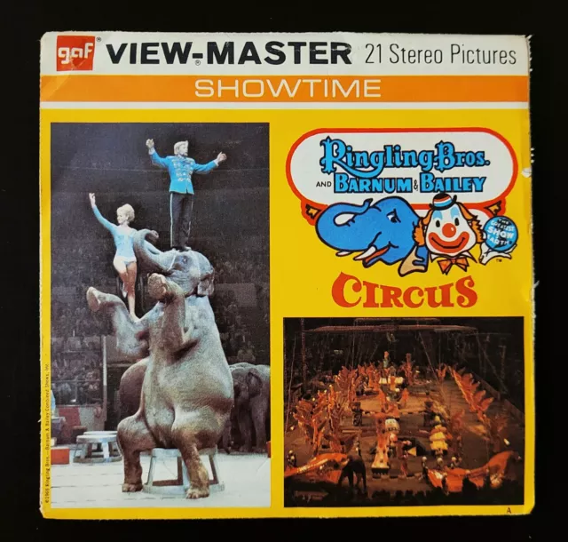 🎬View-master 60's Special🎬Ringling Bros.& Barnum Bailey Circus🎬Viewmaster Set