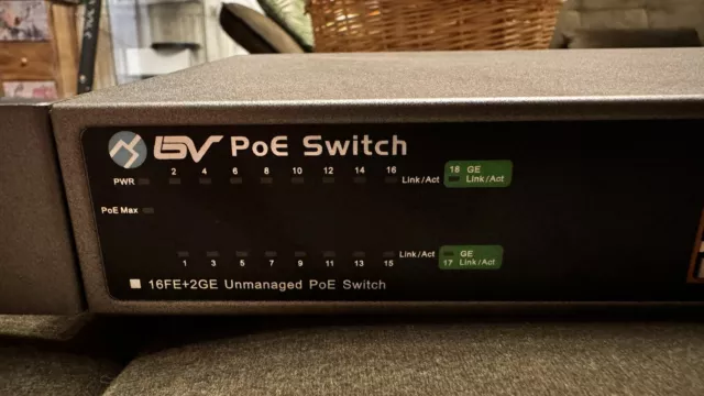 POE-SW1602A-UK | 16 + 2 Port, 100 Mbits, POE, Switch