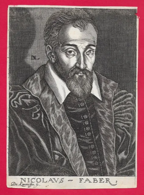 GA36-GRAVURE-17e-NICOLAS LE FÈVRE-PHILOLOGUE-(1544-1612)-N.DE LARMESSIN