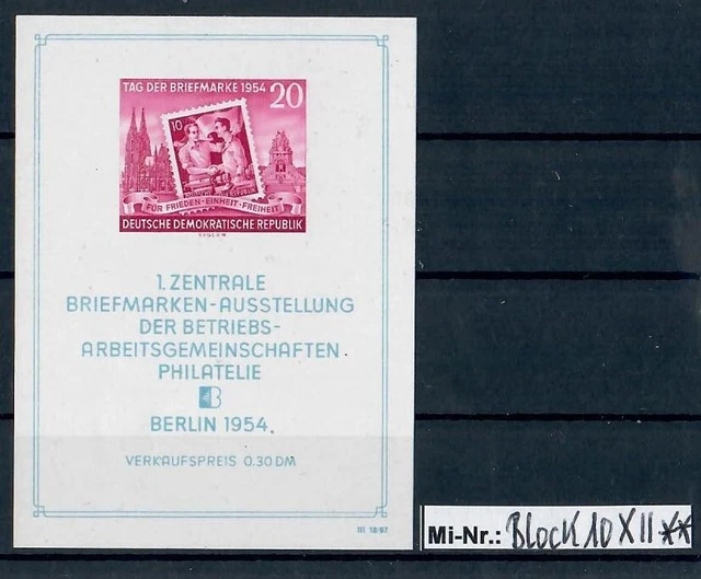 DDR Mi-Nr.: Block 10 X II einwandfrei postfrisch geprüft Dr.Ruscher.BPP