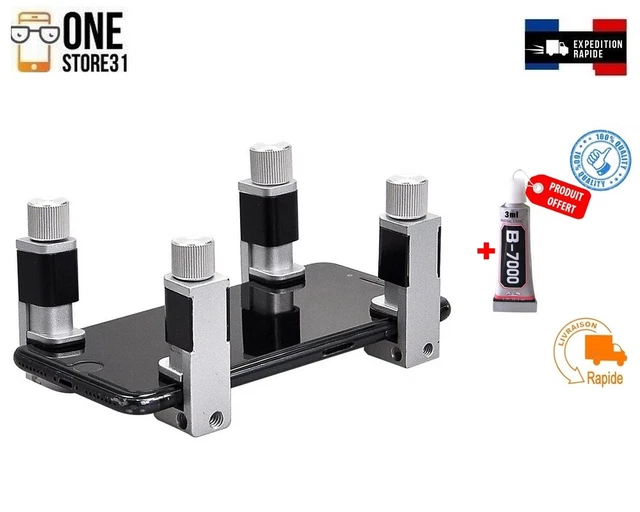 Lot 4 Pinces Fixation Métal Pour Écran LCD - Réglables, Anti-Rayures