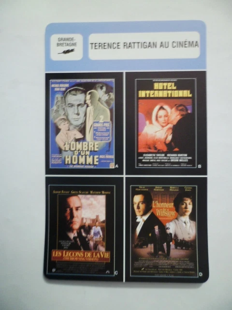 Carte Fiche Cinema  Terence Rattigan  Au Cinema