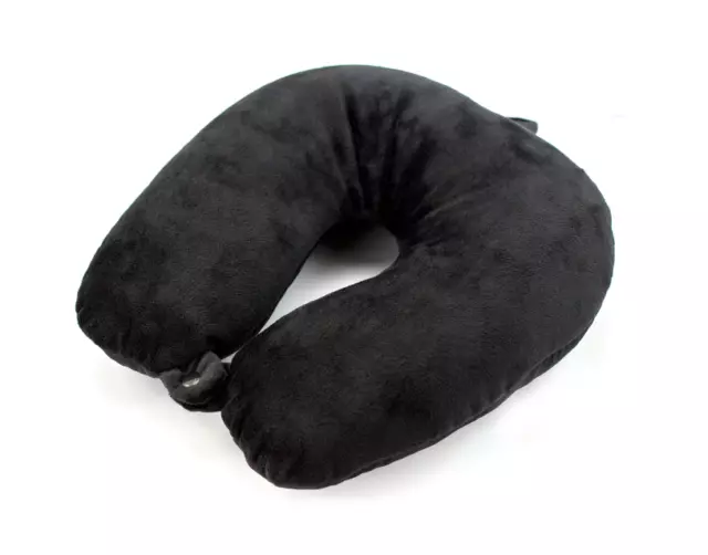 Miami Carryon Microbead Neck Pillow for Supportive Comfort - Black