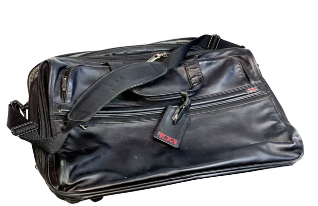 TUMI Leather Expandable Carry-on Weekender Luggage Shoulder Bag 92122D4  22"